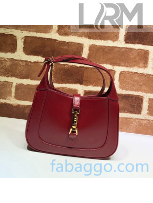 Gucci Jackie 1961 Shiny Leather Mini Hobo Bag 637091 Red 2020