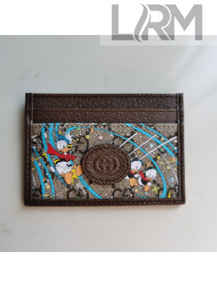 Gucci x Disney Donald Duck GG Canvas Card Case ‎647942 Beige/Blue 2020