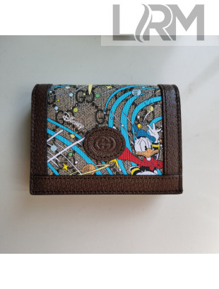 Gucci x Disney Donald Duck GG Canvas Card Case ‎648121 Beige/Blue 2020