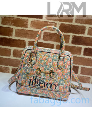 Gucci Horsebit 1955 Floral Print Small Liberty London Top Handle Bag 621220 2020