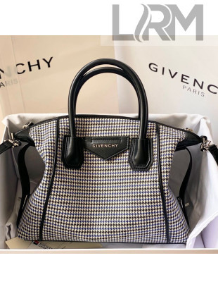 Givenchy Small/Medium Antigona Soft Bag in Houndstooth Canvas Black 2021
