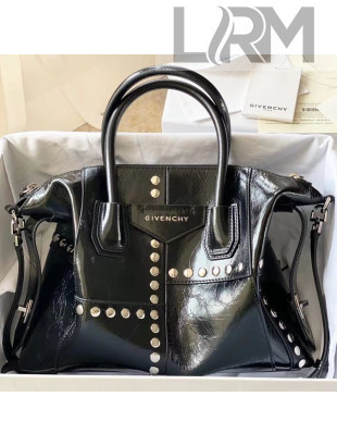 Givenchy Small Antigona Soft Bag in Studded Leather Black 2020
