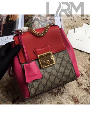 Gucci Padlock GG Supreme Backpack 498194 Red