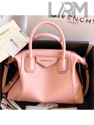 Givenchy Small Antigona Soft Bag in Houndstooth Canvas Pink 2020