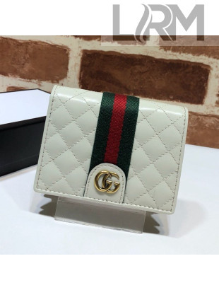 Gucci Ophidia Leather Wallet 536453 White 2020