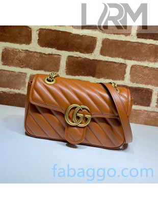 Gucci GG Marmont Matelassé Mini Shoulder Bag 446744 Brown 2020