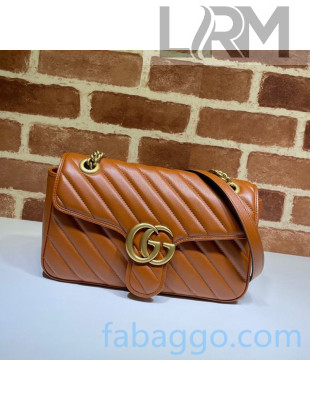 Gucci GG Marmont Matelassé Small Bag 443497 Brown 2020