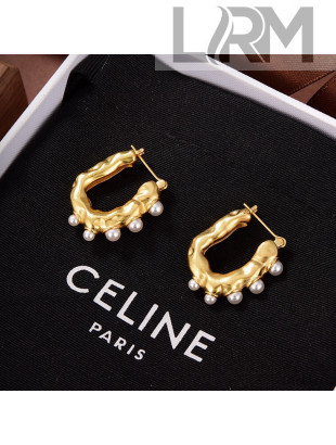 Celine Pearls Earrings CE2212118 Gold 2022