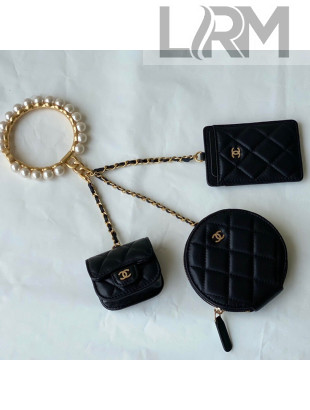 Chanel Lambskin Clutch Set with Chain AS2229 Black 2021