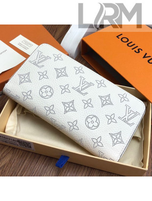 Louis Vuitton Perforated Monogram Calfskin Long Zippy Wallet M58431 White 2019