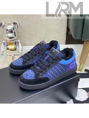 Chanel Fabric & Suede Sneakers G38038 Blue 2021
