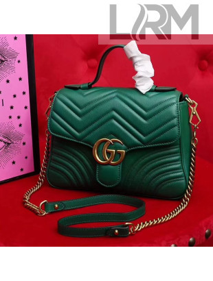 Gucci GG Marmont Small Top Handle Bag 498110 Green 2017