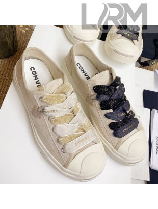 Chanel x Converse Asymmetry Laces Sneakers Light Beige 2020