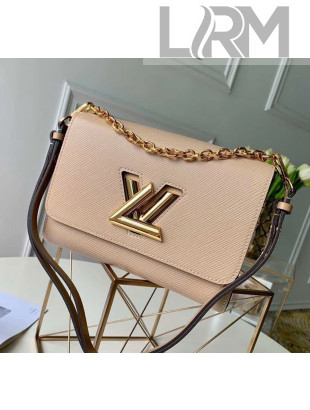 Louis Vuitton Epi Leather Twist MM Bag With Short Chain Handle M51884 Beige 2020