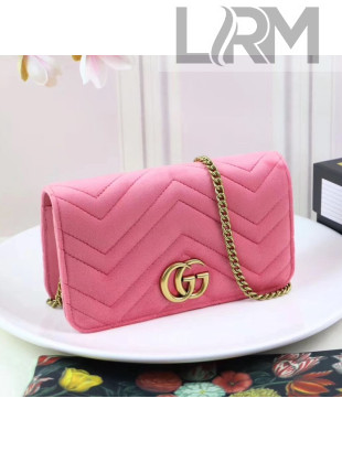 Gucci GG Marmont Velvet Mini Bag 488426 Pink 2017