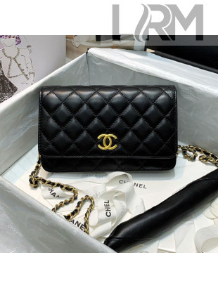 Chanel Quilted Lambskin Wallet on Chain WOC AP1698 Black 2020