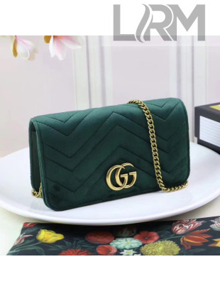 Gucci GG Marmont Velvet Mini Bag 488426 Green 2017