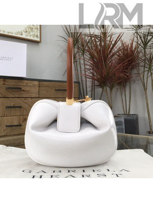 Gabriela Hearst Nina Lambskin Large Top Handle Bag White 2019
