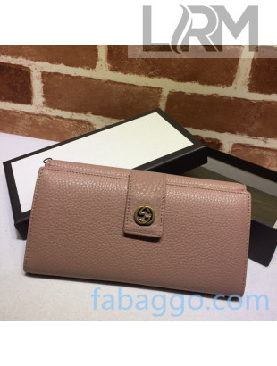 Gucci Leather Continental Wallet 337335 Nude Pink 2020