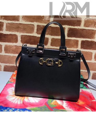 Gucci Zumi Grainy Leather Small Top Handle Bag ‎569712 Black 2019