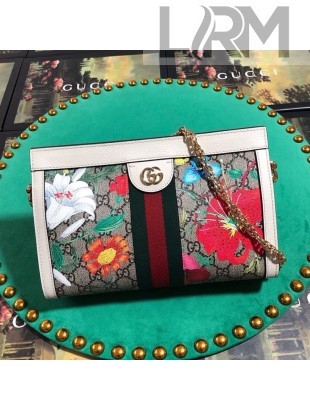 Gucci Ophidia GG Flora Small Shoulder Bag ‎503877 White 2019