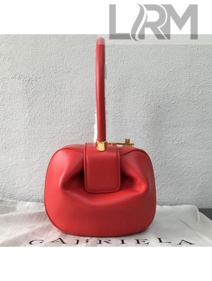 Gabriela Hearst Nina Lambskin Small Top Handle Bag Red 2019