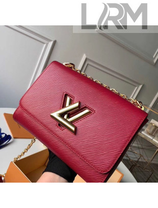 Louis Vuitton Epi Leather Twist MM Shoulder Bag M50282 Deep Red/Gold 2020