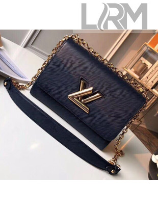 Louis Vuitton Epi Leather Twist MM Shoulder Bag M50282 Navy Blue/Gold 2020