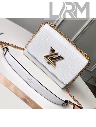 Louis Vuitton Epi Leather Twist MM Shoulder Bag M50282 White/Gold 2020