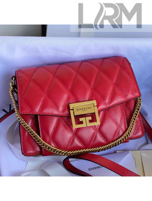Givenchy Quilted lambskin Small GV3 Crossbody Bag Red 01 2021