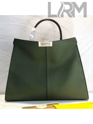 Fendi Calfskin Peekaboo X-lite Large Bag Green 2018