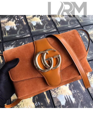Gucci Suede Arli Small Shoulder Bag 550129 Orange 2018