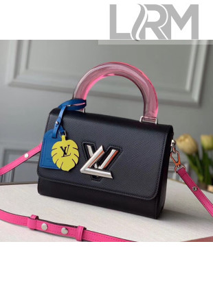 Louis Vuitton Epi Leather Twist MM Bag With Plexiglass Handle M56112 Black 2020
