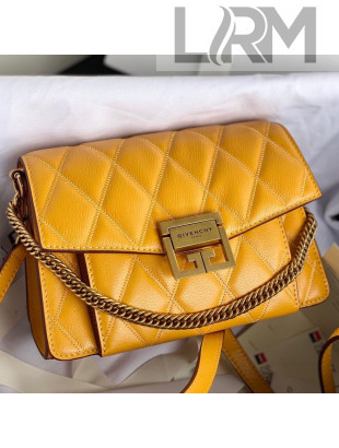 Givenchy Quilted lambskin Small GV3 Crossbody Bag Yellow 2021