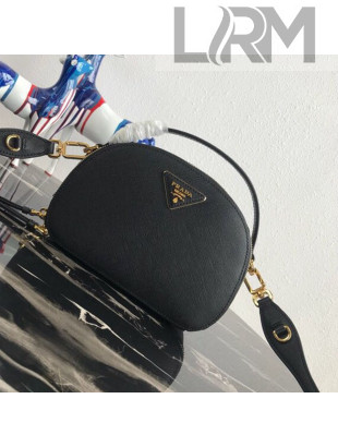 Prada Odette Saffiano Leather Bag 1BH123 Black 2019