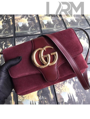 Gucci Suede Arli Small Shoulder Bag 550129 Burgundy 2018