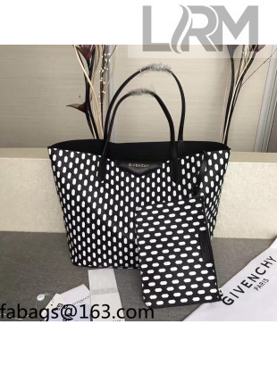 Givenchy Calfskin Tote Bag 38cm Black/White 8841 08