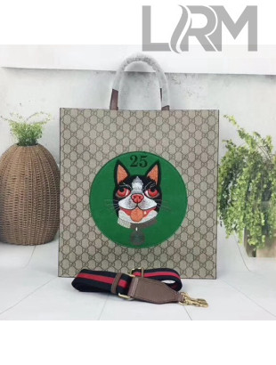 Gucci GG Supreme Bosco Tote Bag 490950 Green 2018