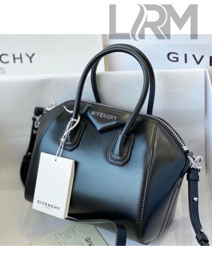 Givenchy Antigona Mini Bag in Shiny Smooth Leather Black/Silver 2021