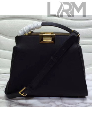 Fendi Calfskin Essential Peekaboo Bag 27cm Black 2018