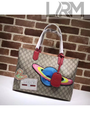 Gucci GG Supreme Planet Embroidery Tote Bag 412096 2018c