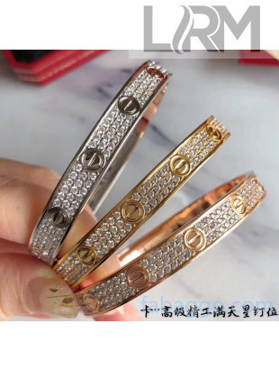 Cartier Crystal Bracelet Silver/Pink Gold 2020(Top Quality)