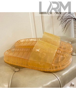 Gucci Transparent PVC Slide Sandals Yellow 2021 07 