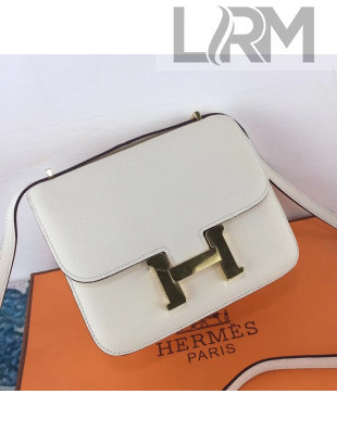 Hermes 18cm/23cm Constance Bag in Original Epsom Leather White