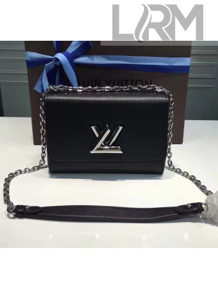 Louis Vuitton Epi Leather Twist MM Shoulder Bag M50282 Black/Silver 2020