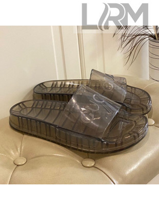Gucci Transparent PVC Slide Sandals Grey 2021 09 