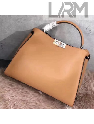Fendi Calfskin Essential Peekaboo Bag 38cm Toffee 2018