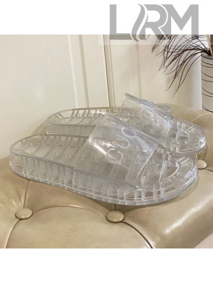 Gucci Transparent PVC Slide Sandals White 2021 10