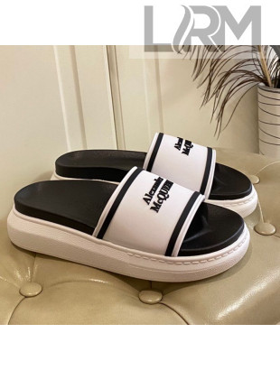 Alexander Mcqueen Flat Slide Sandals White 2021 01