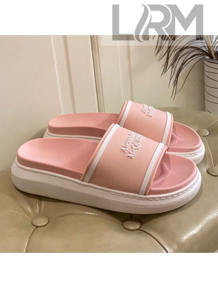 Alexander Mcqueen Flat Slide Sandals Light Pink 2021 02